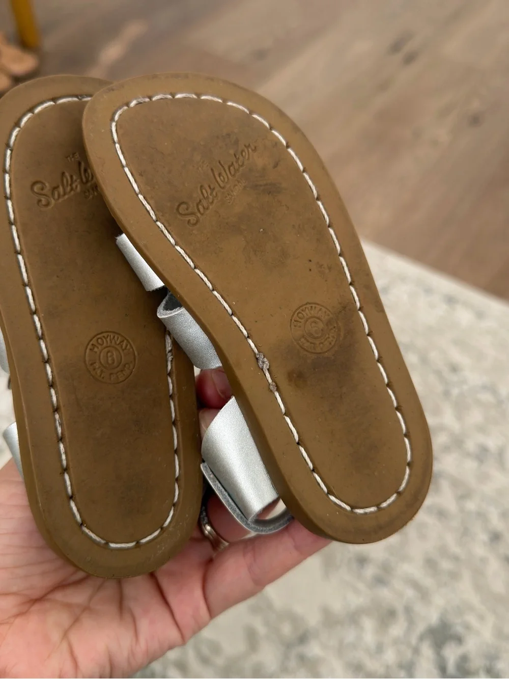 Salt Water Sandals by Hoy saltwater silver